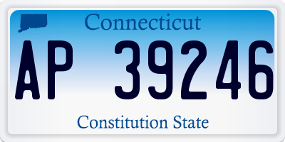 CT license plate AP39246
