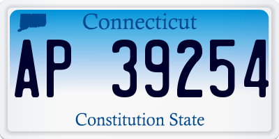 CT license plate AP39254