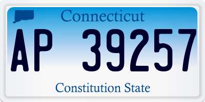 CT license plate AP39257