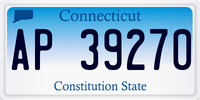 CT license plate AP39270