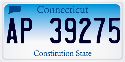 CT license plate AP39275