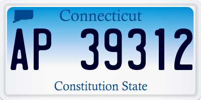 CT license plate AP39312