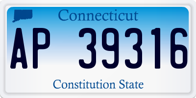 CT license plate AP39316