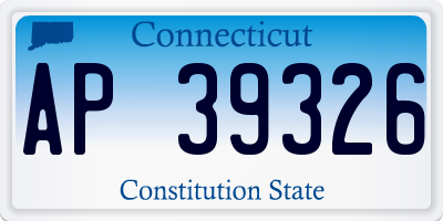 CT license plate AP39326