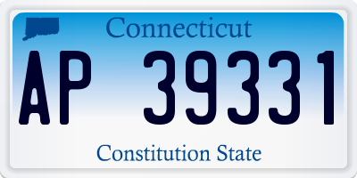 CT license plate AP39331