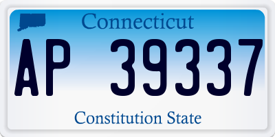 CT license plate AP39337