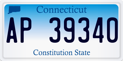 CT license plate AP39340