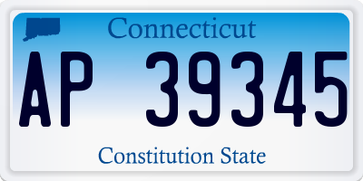CT license plate AP39345