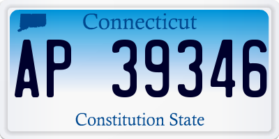 CT license plate AP39346