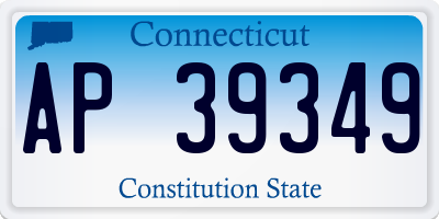 CT license plate AP39349