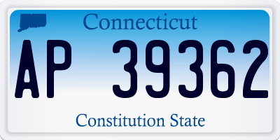 CT license plate AP39362