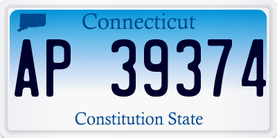 CT license plate AP39374