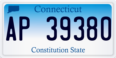 CT license plate AP39380