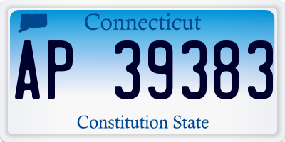 CT license plate AP39383
