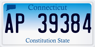CT license plate AP39384