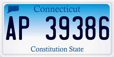 CT license plate AP39386