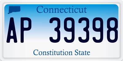 CT license plate AP39398