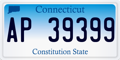 CT license plate AP39399