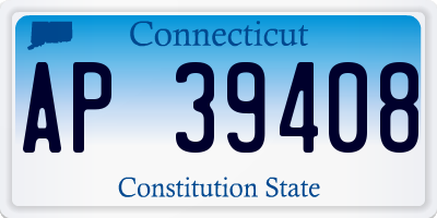 CT license plate AP39408