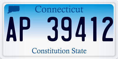 CT license plate AP39412
