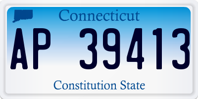 CT license plate AP39413