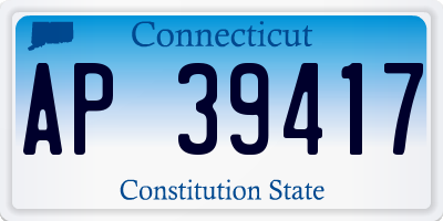 CT license plate AP39417