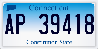 CT license plate AP39418