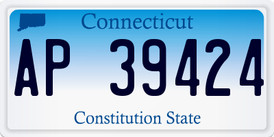 CT license plate AP39424