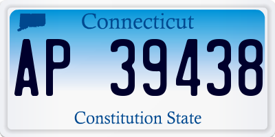 CT license plate AP39438