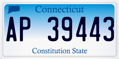 CT license plate AP39443