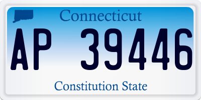 CT license plate AP39446