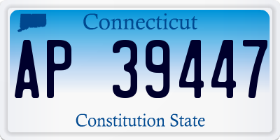CT license plate AP39447