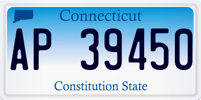 CT license plate AP39450