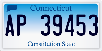 CT license plate AP39453