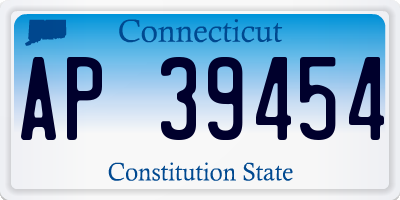 CT license plate AP39454
