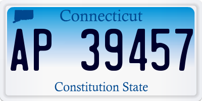 CT license plate AP39457