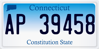 CT license plate AP39458