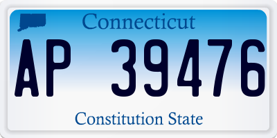 CT license plate AP39476