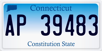 CT license plate AP39483