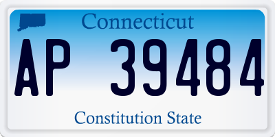 CT license plate AP39484