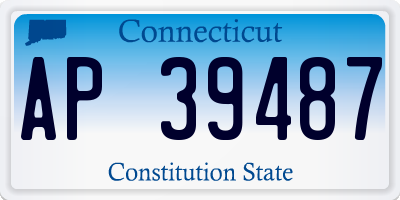 CT license plate AP39487