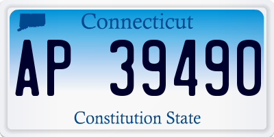 CT license plate AP39490