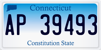 CT license plate AP39493