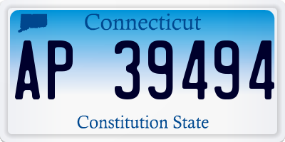 CT license plate AP39494