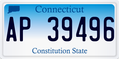 CT license plate AP39496