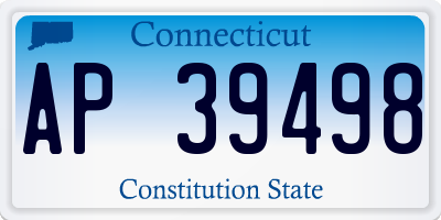 CT license plate AP39498
