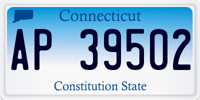 CT license plate AP39502