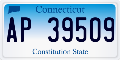 CT license plate AP39509