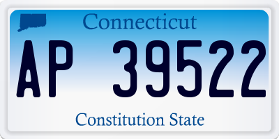 CT license plate AP39522