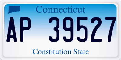 CT license plate AP39527